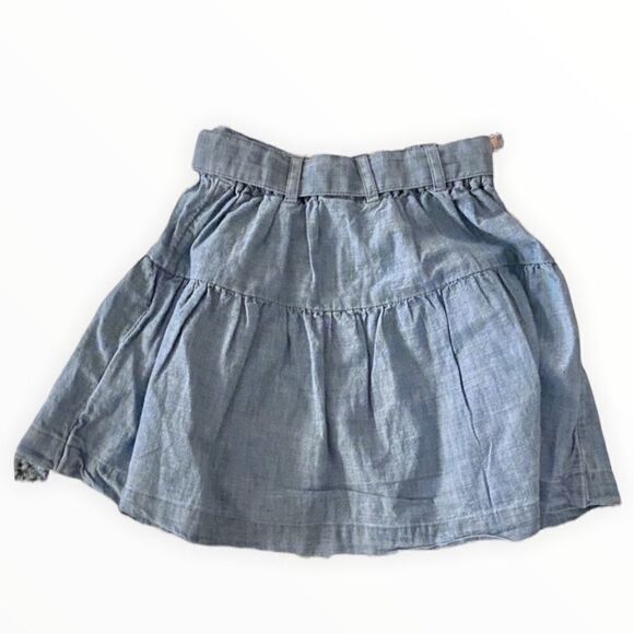 GAP Kids | Blue | CHAMBRAY BUTTON-FRONT SKIRT - Picture 7 of 8